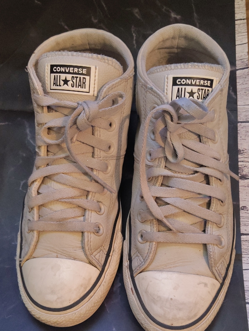 Converse Light Gray High Top Sneakers